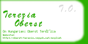 terezia oberst business card